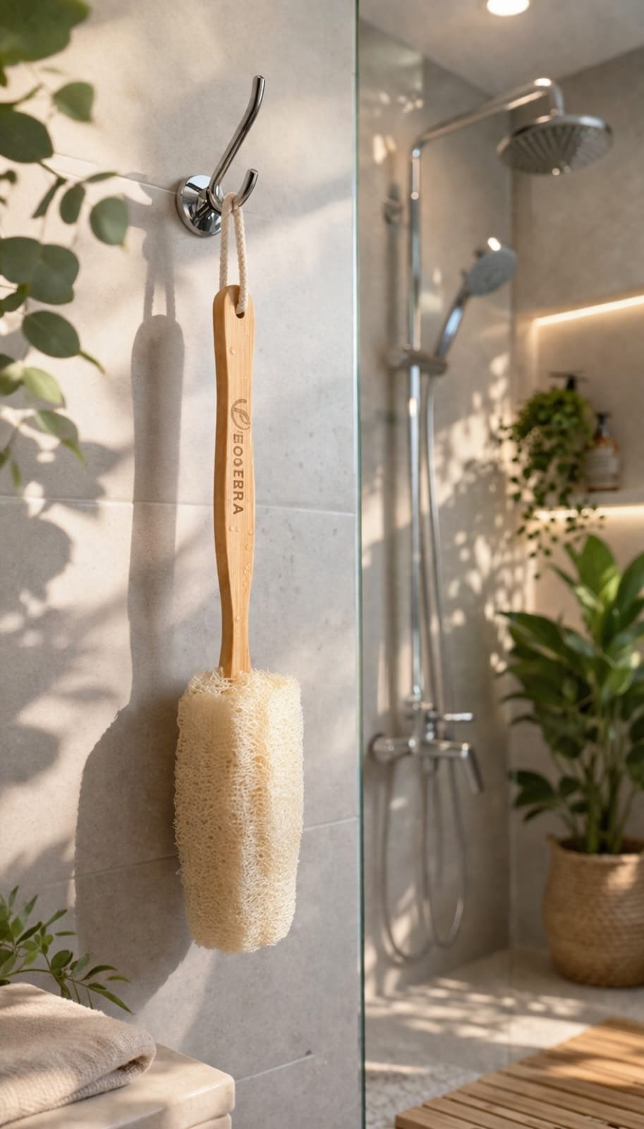 Esponja Natural con mango de Bambú - Imagen 3